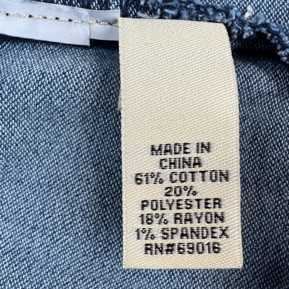 RUFF HEWN Stretch Jean Jacket M Medium Indigo Classic Denim Casual Comfort - Picture 14 of 15